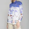 Vilagallo Nadine Blouse In Ski Print In Multi