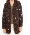 VILAGALLO OXFORD EMBROIDERED COAT IN CAMOUFLAGE ZERMAT