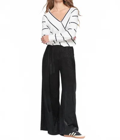 Vilagallo Palazzo Trouser In Negro Brillo In Black