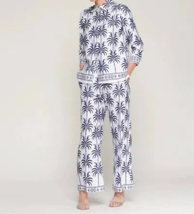 Vilagallo Palm Print Trousers In Palmeras Tucan In Multi