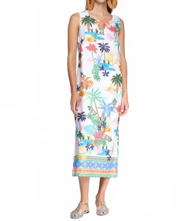 Vilagallo Liana Midi Dress In Palmeras In Multi
