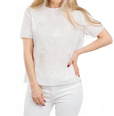 Vilagallo Piña Bordada Tee In White