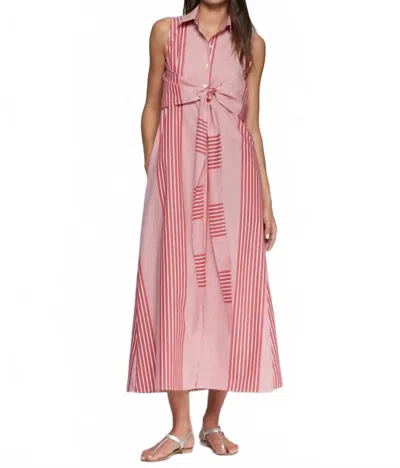 Vilagallo Rayas Dress In Red