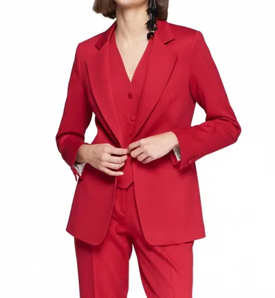 Vilagallo Rock Classic Blazer In Rojo Estructura In Red