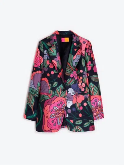Vilagallo Rock Flor Jacquard Jacket In Multi