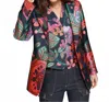 Vilagallo Rock Long Sleeve Jacket In Floral Jacquard In Multi