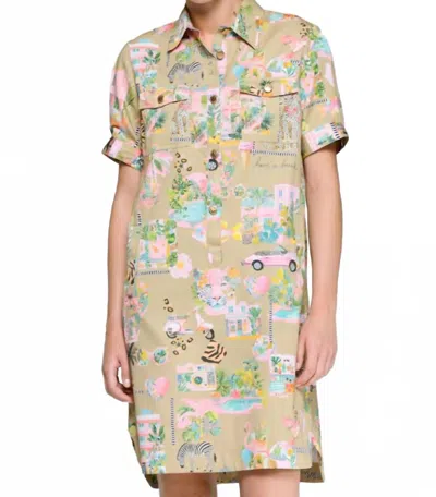 Vilagallo Short Shirt Dress In California In Multi