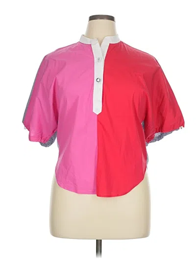 Pre-owned Vilagallo Short Sleeve Blouse In Pink