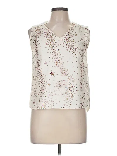 Pre-owned Vilagallo Sleeveless Blouse In Ivory