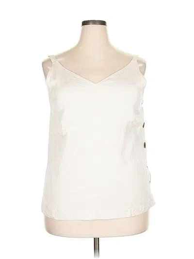 Pre-owned Vilagallo Sleeveless Top Ivory Scoop Neck Tops