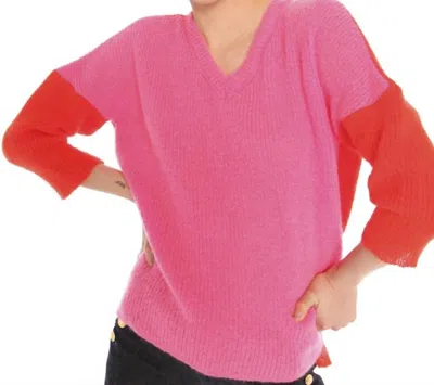 Vilagallo Sophia Sweater In Pink/orange