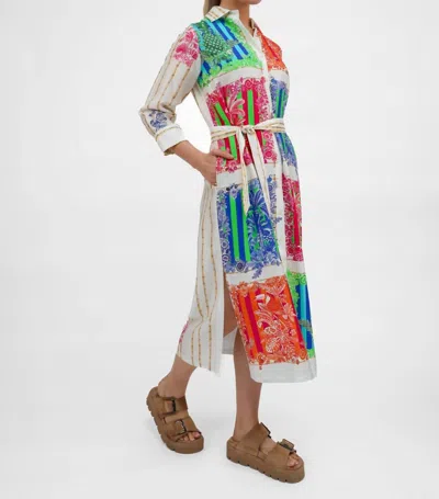 Vilagallo Stina Bamboo Shirt Dress In Toucan Print In Multi