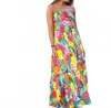 Vilagallo Susan Maxi Dress In Frutas Voile In Multi