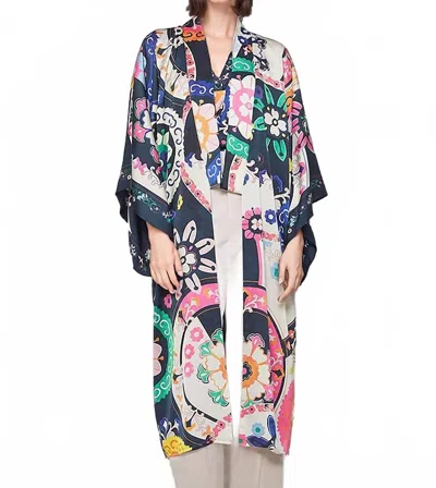 Vilagallo Suzani Print Kimono In Multi