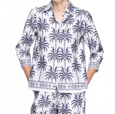 Vilagallo Tiffany Cotton Shirt In Palmeras Tucan In Multi