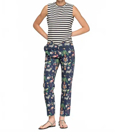 Vilagallo Tiffany Straight Leg Pants In Jungle Disco In Multi