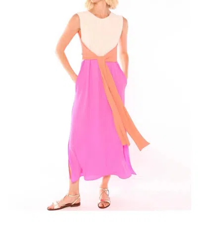 Vilagallo Tina Georgette Dress In Pink
