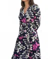 Vilagallo Veronica Maxi Dress In Black Multi In Blue
