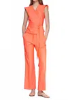 Vilagallo Veronica Trouser Pants In Naranja Fluor In Multi