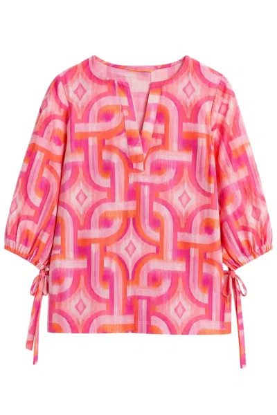 Vilagallo Women's Analissa Blouse In Kon Tiki In Pink