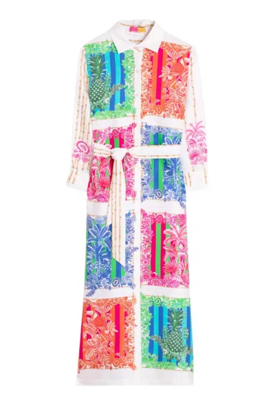 Vilagallo Women's Bamboo Shirt Dress In Multicolor