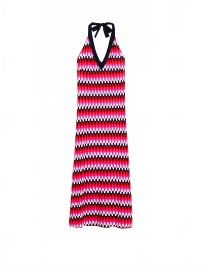 Vilagallo Women's Daniela Dress In Ondas Punto Print In Multi