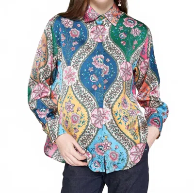 Vilagallo Women's Donia Floral Button Down Blouse In Multi