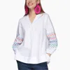 Vilagallo Women's Ebba Shirt In Blanco Twill In White
