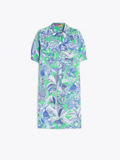 Vilagallo Women's Eliana Shirt Dress In Selva Verde In Multi