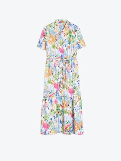 Vilagallo Women's Eveline Acquarela Dress In Acuarela Fondo Marino In Multi