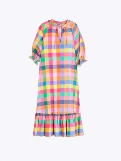 Vilagallo Women's Gingham Plaid Dress In Multicolor