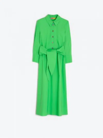 Vilagallo Women's Lazo Poplin Dress In Verde In Green
