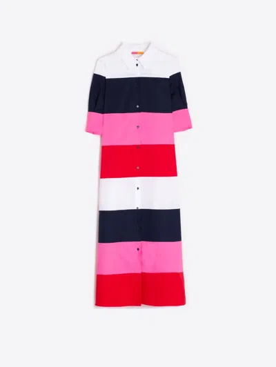 Vilagallo Women's Lea Dress In Rosa Popelin In Multi