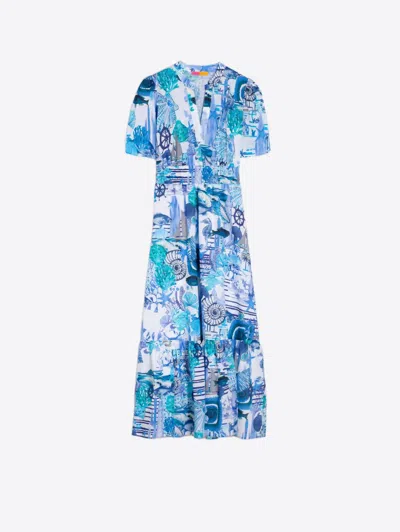Vilagallo Women's Leila Shells Dress In Blue