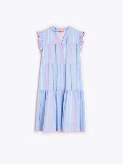 Vilagallo Women's Margot Dress In Multi In Blue