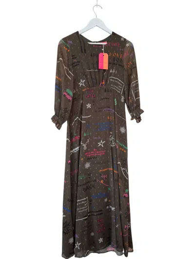 Vilagallo Women's Midi Dress In Ski You Later In Multi