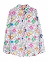 Vilagallo Women's Multicoloured Ikat Shirt In Print In Multi
