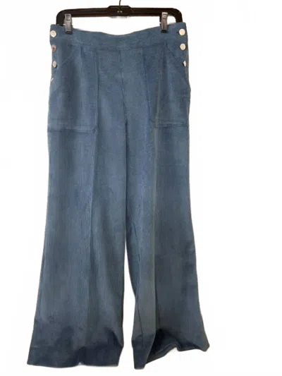 Vilagallo Women's Muriel Pant In Blue Cord In Multi