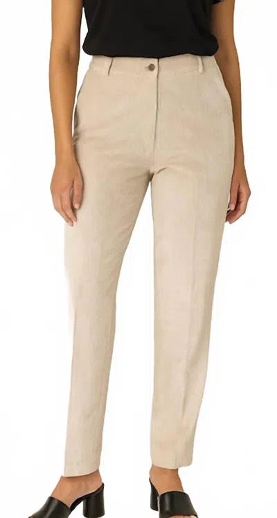 Vilagallo Women's Ribbed Pant In Cream In White