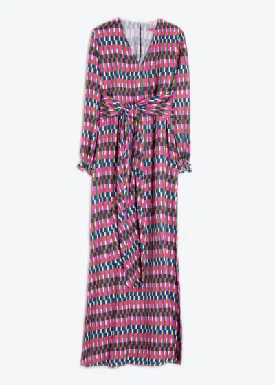 Vilagallo Women's Roberta Maxi Dress In Muliticolor In Pink