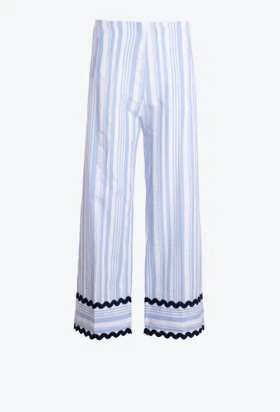 Vilagallo Women's Sandra Pant In Azul In Animal Print