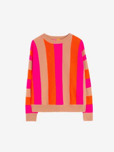 Vilagallo Women's Sherbet Sweater In Pink/orange In Red