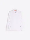 Vilagallo Women's Side Buttons Button-down Shirt In White In White