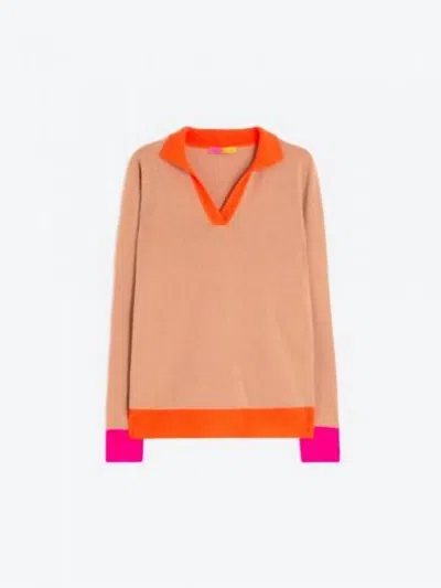 Vilagallo Women's Sweater In Orange/pink