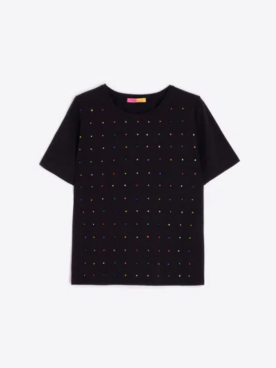 Vilagallo Women's Tora Strass Tee In Black Sequin