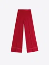 Vilagallo Women's Trouser Bettina Punto Roma Rojo In Orange In Red