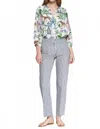 Vilagallo Women's Trouser Pant In Striped Blue In Blue