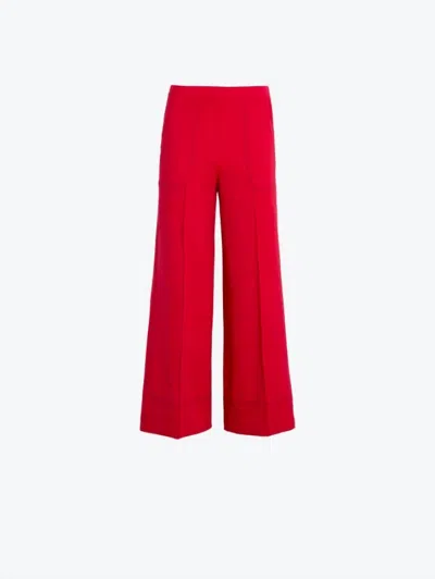 Vilagallo Women's Wide Leg Pant With Seaming In Red