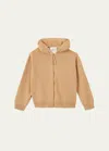 Vild - House Of Little Kid's Hooded Cotton Cardigan In Sandstone
