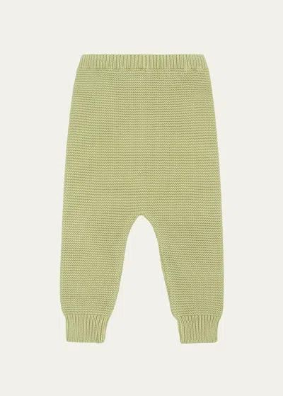Vild - House Of Little Kid's Organic Cotton Knit Trousers In Greenstone